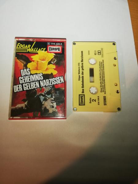 Edgar Wallace Folge 10 Das Geheimnis der gelben Narzissen 4-fach Silber geschraubt Gelb 516109.6 Europa(Cover minimal beschädigt)